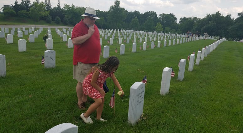 The Memorial Flowers Foundation brings blooms to Arlington National Cemetery graves. MemorialDayFlowers
