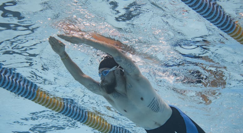 Retired Technical Sgt. William Royster fine tunes his swimming techniques in preparation for the 2019 DoD Warrior Games Retired Technical Sgt. William Royster fine tunes his swimming techniques in preparation for the 2019 DoD Warrior Games