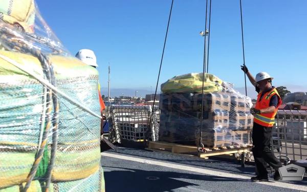 The crew of the Coast Guard Cutter Munro offloads more than 39,000 pounds of cocaine and 933 pounds of marijuana The crew of the Coast Guard Cutter Munro offloads more than 39,000 pounds of cocaine and 933 pounds of marijuana