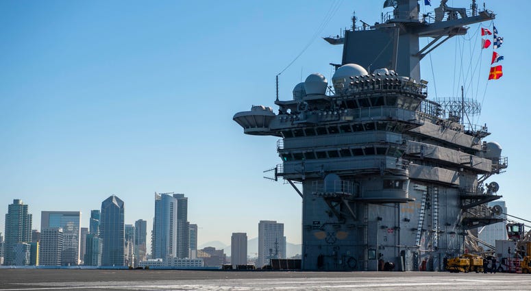 USS Theodore Roosevelt leaves San Diego, Oct. 13