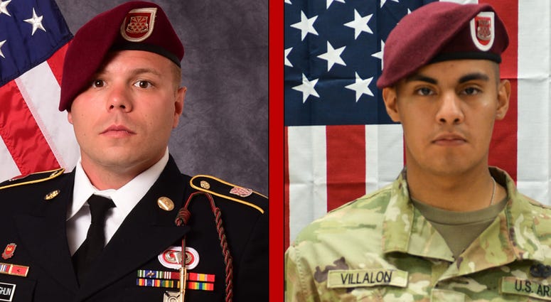 Staff Sgt. Ian P. McLaughlin, 29, of Newport News, Virginia and Pfc. Miguel A. Villalon Staff Sgt. Ian P. McLaughlin, 29, of Newport News, Virginia and Pfc. Miguel A. Villalon.
