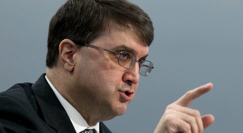 In this Tuesday, Feb. 26, 2019, file photo, Veterans Affairs Secretary Robert Wilkie testifies on Capitol Hill in Washington. Wilkie