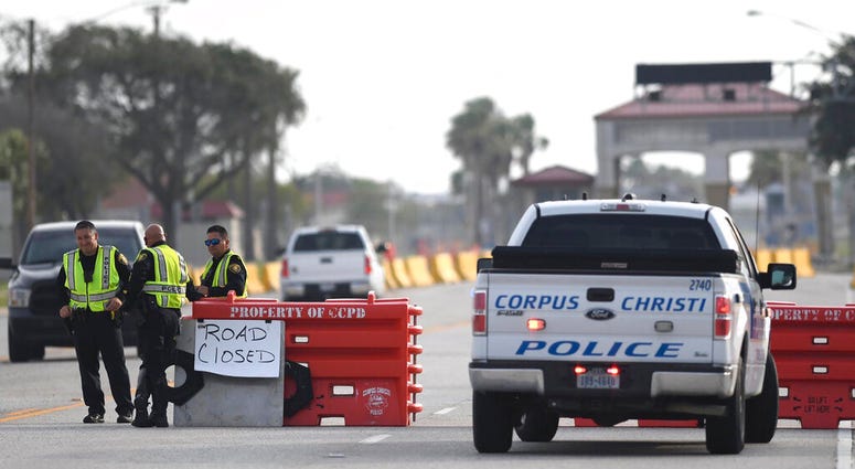 The entrances to the Naval Air Station-Corpus Christi are closed following an active shooter threat