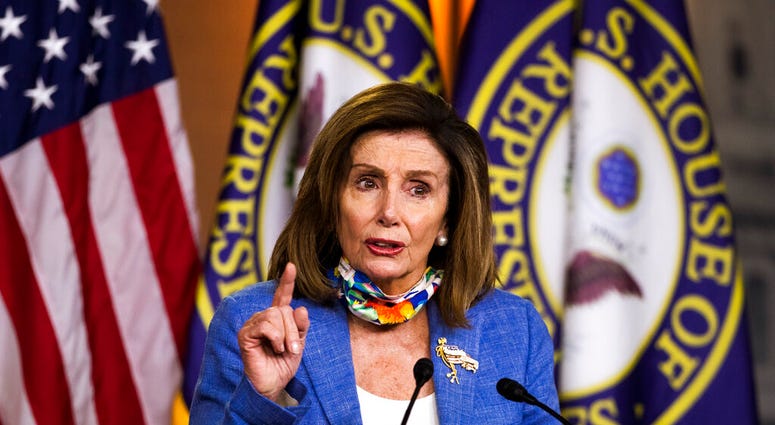 House Speaker Nancy Pelosi of Calif., speaks during a news conference on Capitol Hill