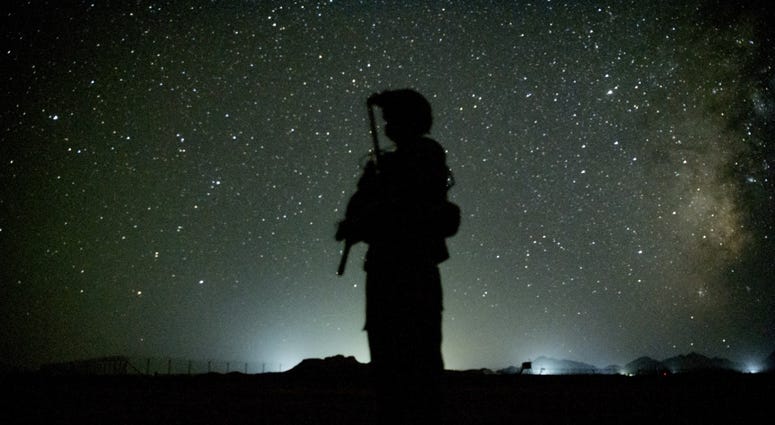 A soldier in Afghanistan A soldier in Afghanistan