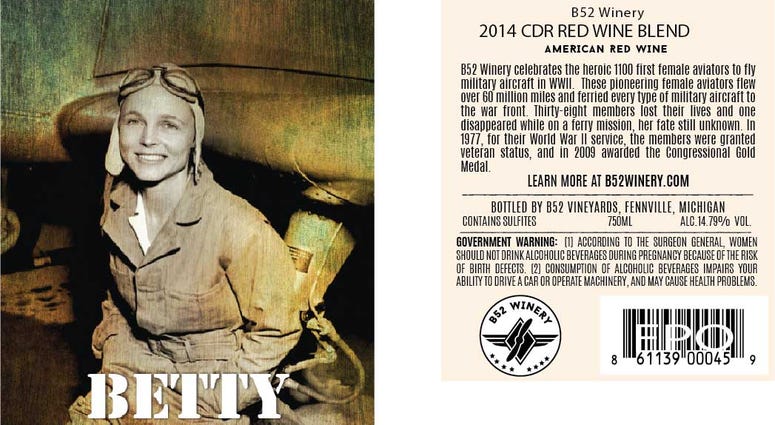 Betty Wine Label