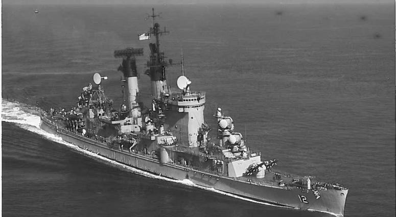 A scanned image of the USS Columbus (CG-12) from the on-site archives at the Hampton Roads Naval Museum. Veteran crewmembers from the USS Columbus (CA-74/CG-12) converged on the Hampton Roads Naval Museum and Nauticus on Thursday, September 27, 2018.
