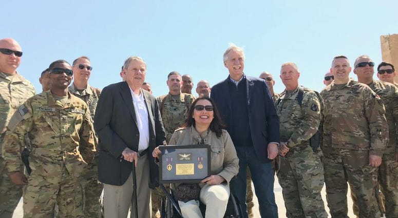 Sen. Duckworth visits Iraq for the first time since being shot down in 2004 Sen. Duckworth visits Iraq for the first time since being shot down in 2004