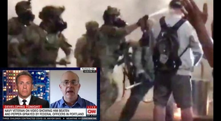 Navy vet Chris David dubbed “Captain Portland” talks violence at protests Navy vet Chris David dubbed “Captain Portland” talks violence at protests