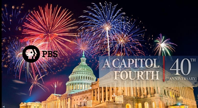 The PBS special "A Capitol Fourth" airs Saturday July 4, 2020 The PBS special "A Capitol Fourth" airs Saturday July 4, 2020