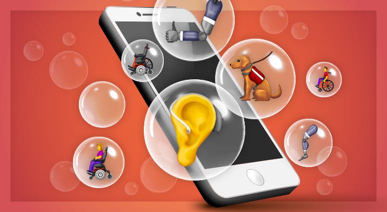 New emojis for 2019 include a service dog, hearing aid, prosthetic arms and legs, wheelchairs