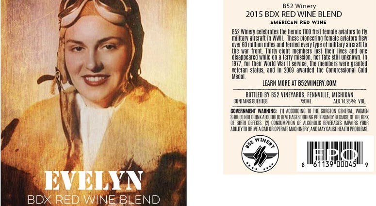 Evelyn Wine Label