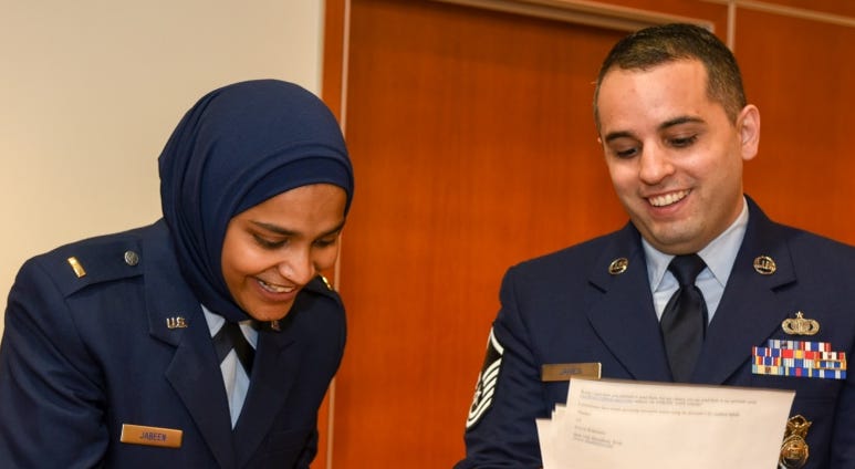 Air Force commissions first female Muslim chaplain AIR FORCE COMMISSIONS FIRST FEMALE MUSLIM CHAPLAIN