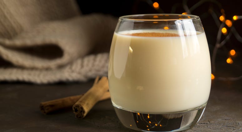 stock photo eggnog cocktail