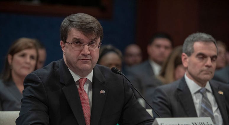 VA Secretary Robert Wilkie testifies on Capitol Hill. Wilkie