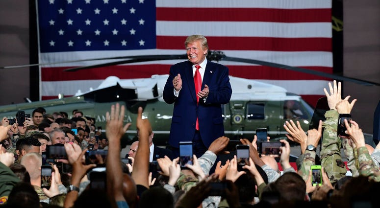 Trump speaks to U.S. troops at the Osan Airbase on June 20, 2019