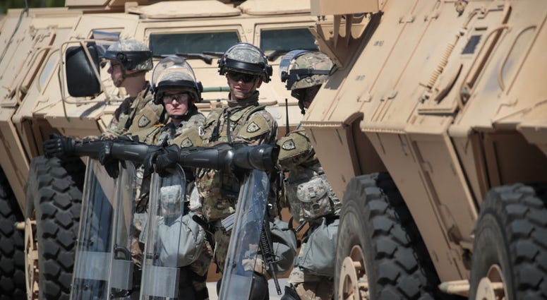 Members of the Minnesota National Guard surround the state capital building as unrest continues in the city and around the country following the May 25, death of George Floyd on May 31, 2020 in St. Paul, Minnesota. Members of the Minnesota National Guard surround the state capital building as unrest continues in the city and around the country following the May 25, death of George Floyd on May 31, 2020 in St. Paul, Minnesota.