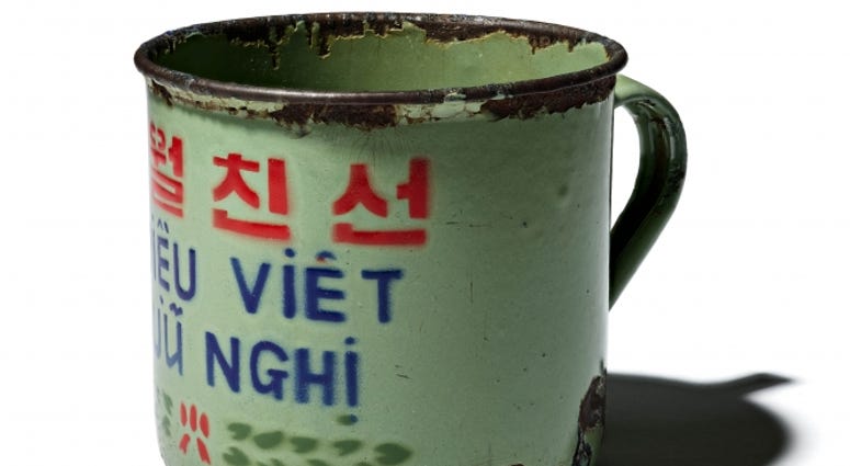 During Sam Johnson's seven years as a prisoner of war in Vietnam, this cup and a tube of toothpaste were his only personal possessions.