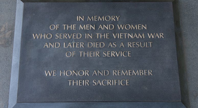 A plaque at the Vietnam Veterans Memorial in Washington, D.C. VietnamMemorial
