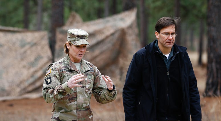 Lt. Gen. Laura J. Richardson, acting commanding general of U.S. Army Forces Command. Lt. Gen. Lauran Richardson with Secretary of the Army at Fort Bragg, North Carolina