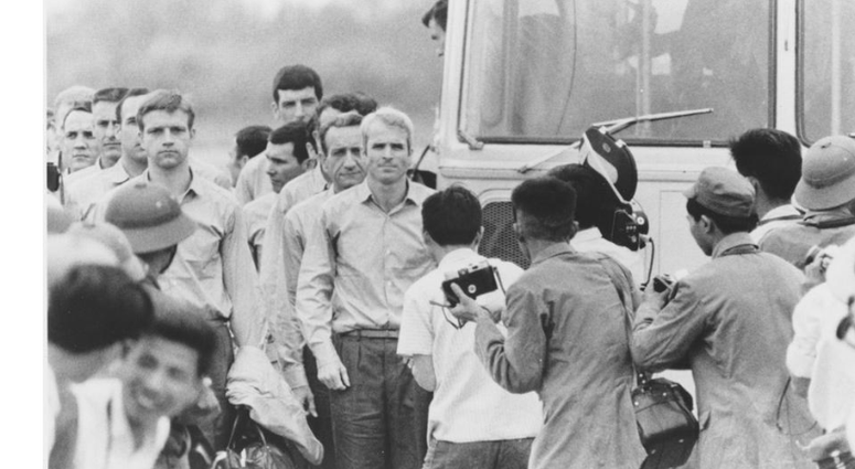 John McCain After Being Released as Prisoner of War.