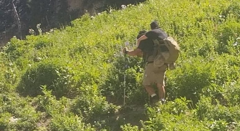 Marine carries fellow veteran up Mt. Timpanogos hike in Utah