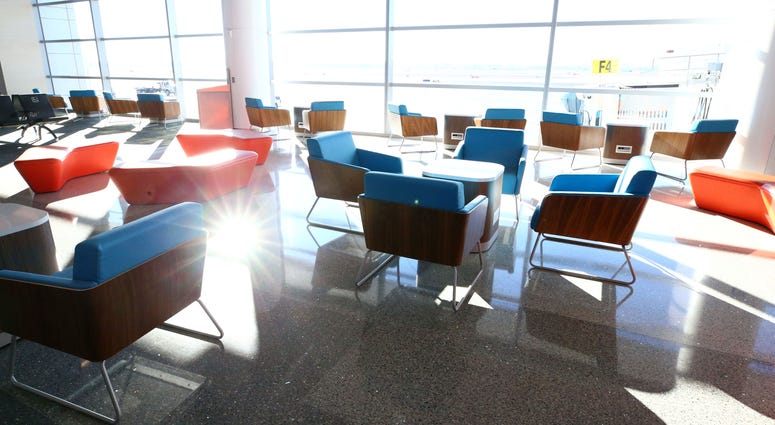Passenger waiting area at the gates in the new John S. McCain III Terminal 3, South Concourse during opening ceremonies on Monday, Jan. 7, 2019 at Phoenix Sky Harbor International Airport.