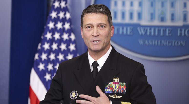 White House, Presidential physician Ronny Jackson answers question about U.S. President Donald Trump's health after the president's annual physical during the daily briefing at the White House in Washington, DC.