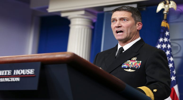 White House, Presidential physician Ronny Jackson answers question about U.S. President Donald Trump's health after the president's annual physical during the daily briefing at the White House in Washington, DC.