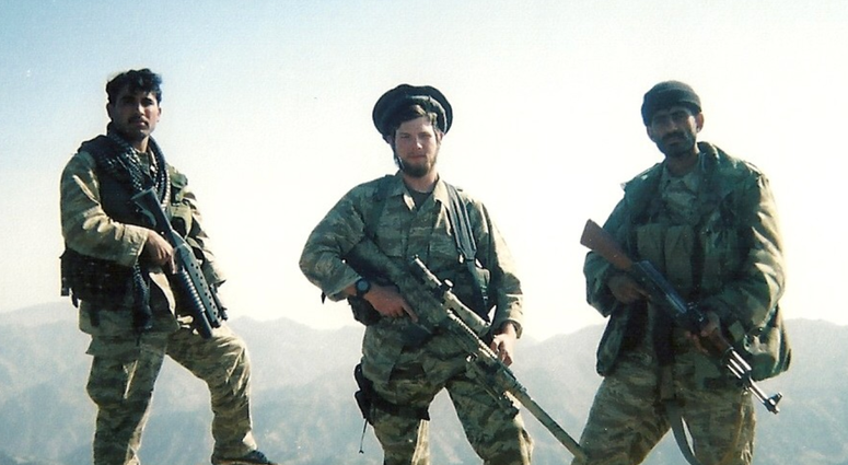 Jack Murphy with Afghan para-military soldiers