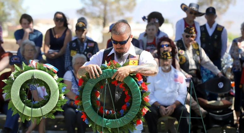 Kenneth Teague presented a wreath for all veterans who gave the ultimate sacrifice. Memorial Day weekend across America.