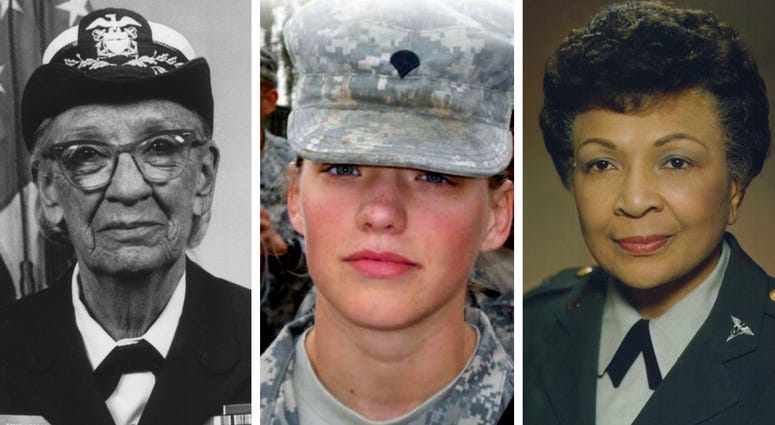 Rear Admiral Grace Hooper, Corporal Jessica Ellis, and Brigadier General Hazel Johnson-Brown Rear Admiral Grace Hooper, Corporal Jessica Ellis, and Brigadier General Hazel Johnson-Brown