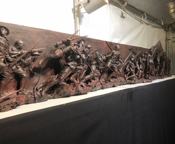 A one-sixth rendition of the upcoming World War I Memorial to be built on along the National Mall in Washington, D.C.