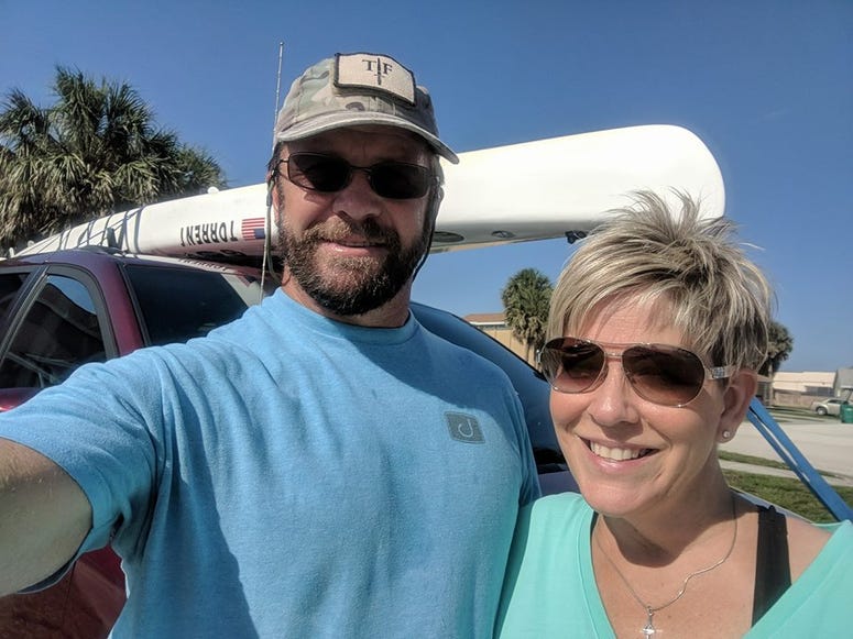 Josh Collins credits a support network including his wife Tonia (pictured), friends and co-workers for helping him work through a dark period where he contemplated suicide.