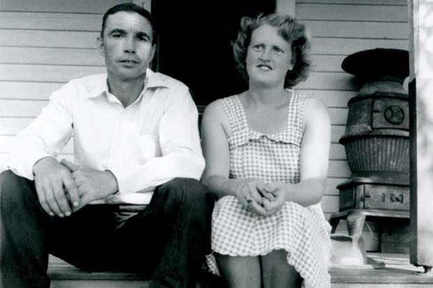 Garlin Conner with his wife, Pauline.