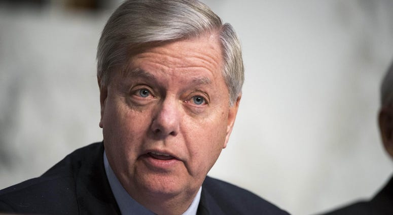 Senator Lindsey Graham makes his comments to Supreme Court nominee Neil Gorsuch during his confirmation hearing in Washington. graham