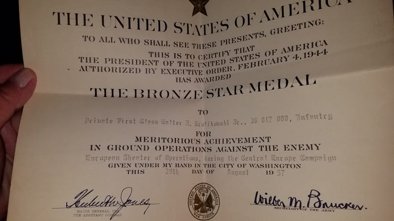 Bronze Star citation