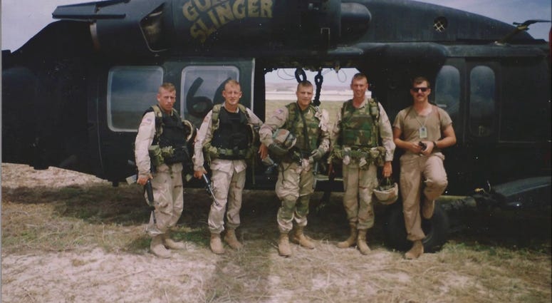 SFC Robert Gallagher, 1LT Larry Moores, 1LT Larry Perino, SFC Sean Watson and CW4 Stan Woods.