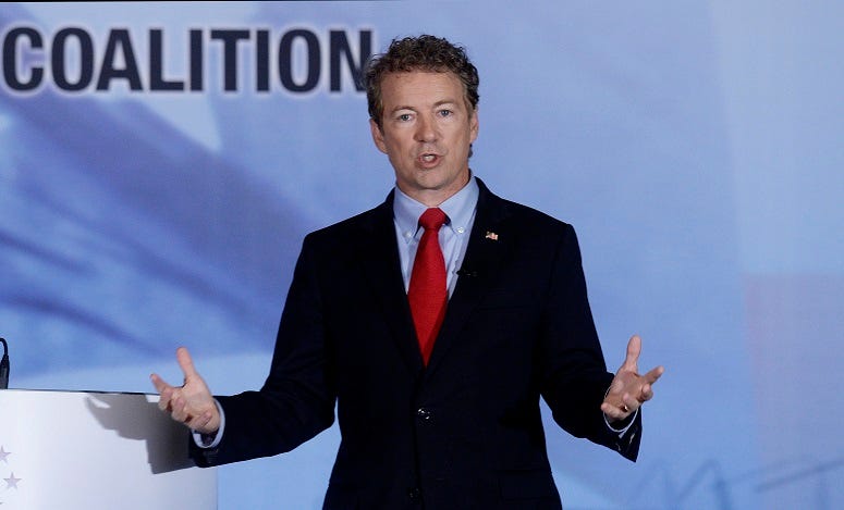 Rand Paul wants to give Iraq and Afghanistan veterans a $2,500 "victory bonus."