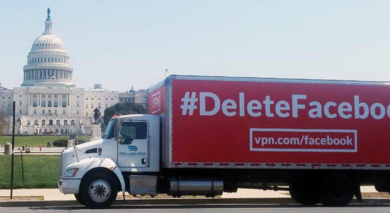 A Rolling Adz truck adorned with an advertisement for a VPN service Rolling Adz is seeking veteran truck drivers to partner with in all 50 states