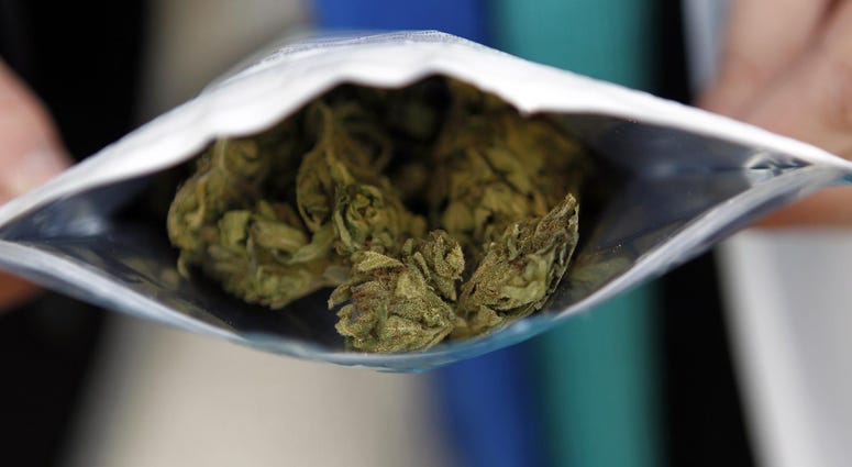 A view of a recreational marijuana bag.