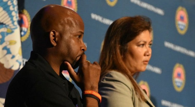 AMVETS CSO Sherman Gillums and Chief Medical Executive Lana McKenzie