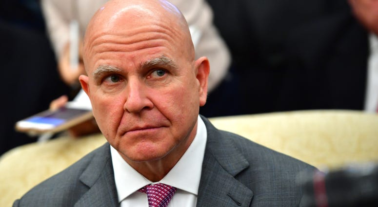 National Security Advisor H.R. McMaster attends a meeting between President Donald Trump and Crown Prince Mohammed bin Salman of the Kingdom of Saudi Arabia in the Oval Office at the White House on March 20, 2018 in Washington, D.C.