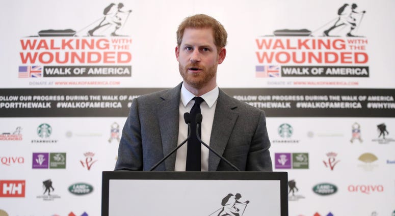 Prince Harry speaks at the Mandarin Orienta in London, where he became a patron of 'Walk Of America' as he launches the latest expedition from the armed forces charity Walking With The Wounded. Prince Harry speaks at the Mandarin Orienta in London, where he became a patron of 'Walk Of America' as he launches the latest expedition from the armed forces charity Walking With The Wounded.