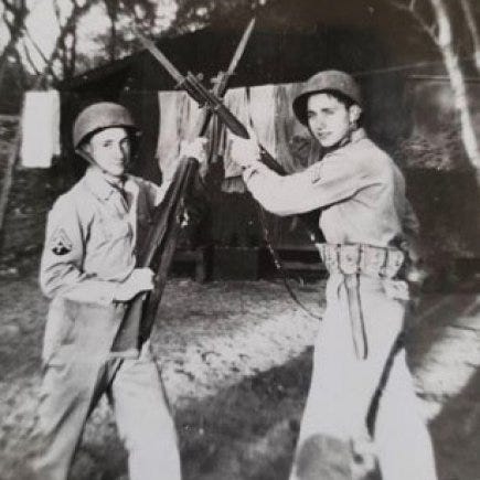 Brothers Ed and Ted Sikora, both Army service members