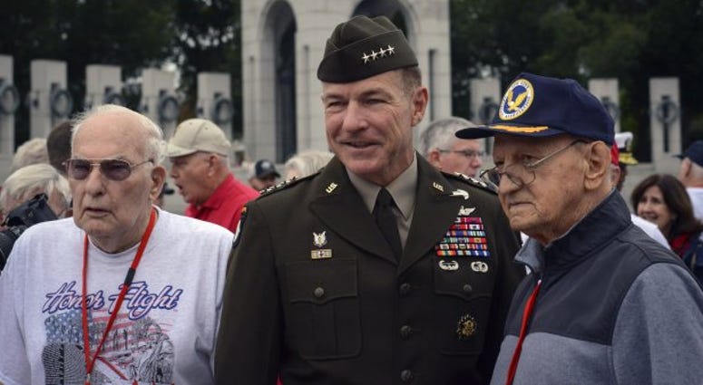 Veterans from Honor Flight Savannah met with Gen. James C. McConville