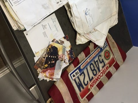 Some of the items Steve Smith recovered from the wreck of Liberty
