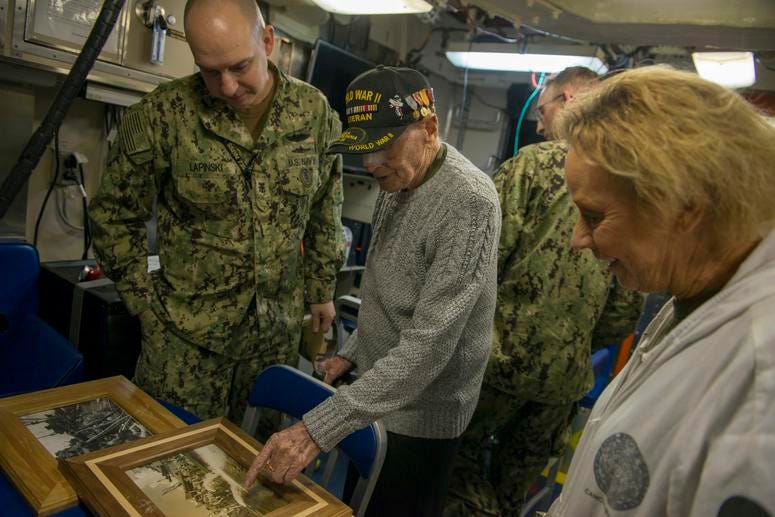 World War II Veteran Visits USS Pennsylvania