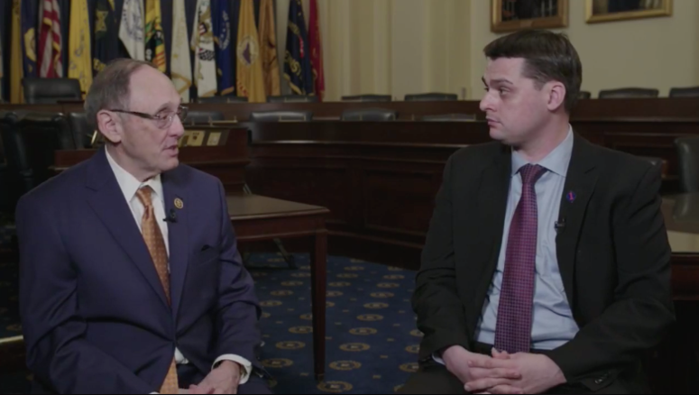 Congressman Phil Roe (l) speaks with Concerned Veterans for America Exec. Dir. Dan Caldwell (r)