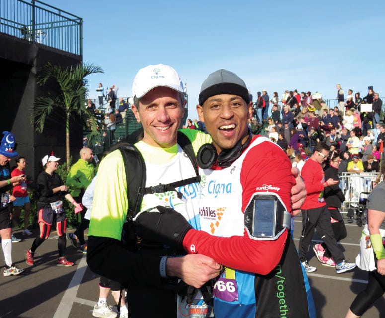 Cedric King and David Cordani at the Walt Disney World® Marathon Weekend Presented by Cigna